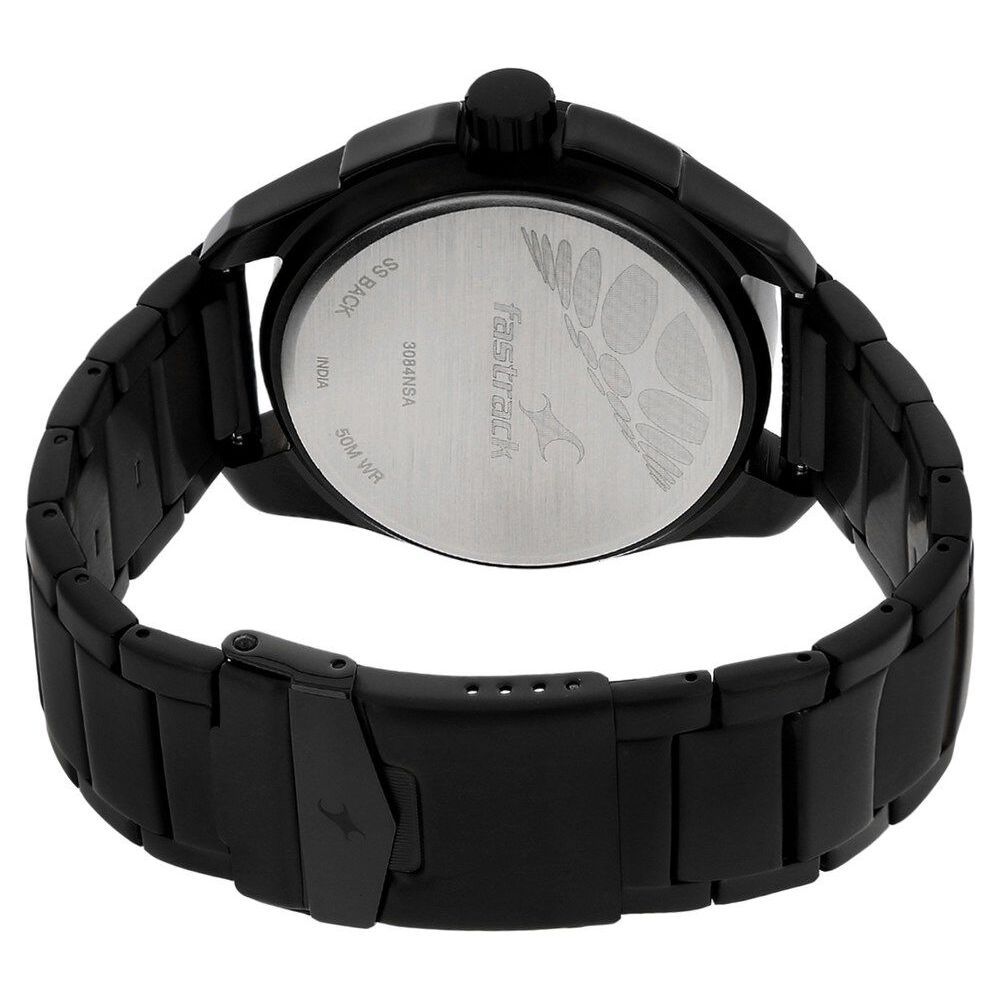 Fastrack Quartz Analog Grey Dial Stainless Steel Strap Watch for Guys NR3084NM01