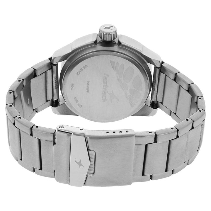 Fastrack Quartz Analog Silver Dial Metal Strap Watch for Guys NR3089SM01