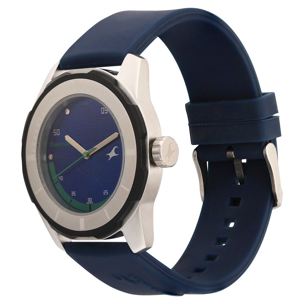 Fastrack Quartz Analog Blue Dial Plastic Strap Watch for Guys NP3099SP05