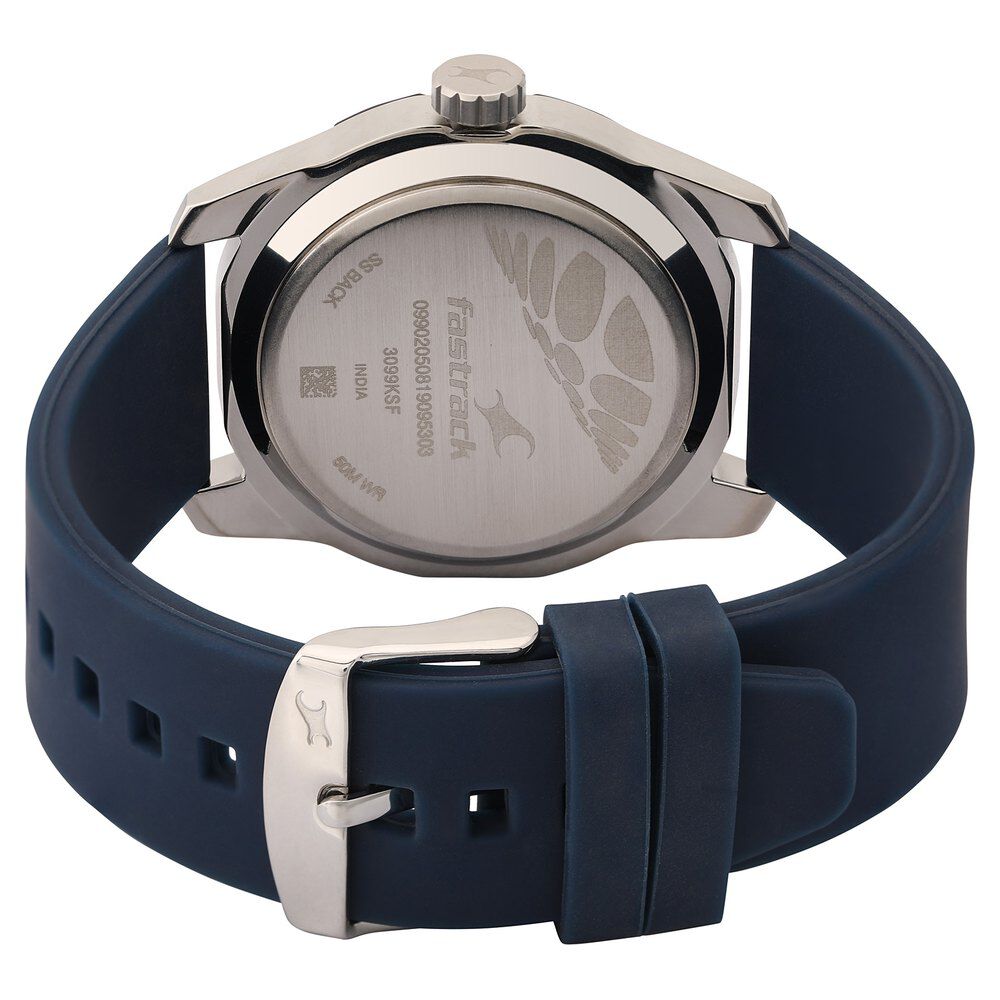 Fastrack Quartz Analog Blue Dial Plastic Strap Watch for Guys NP3099SP05
