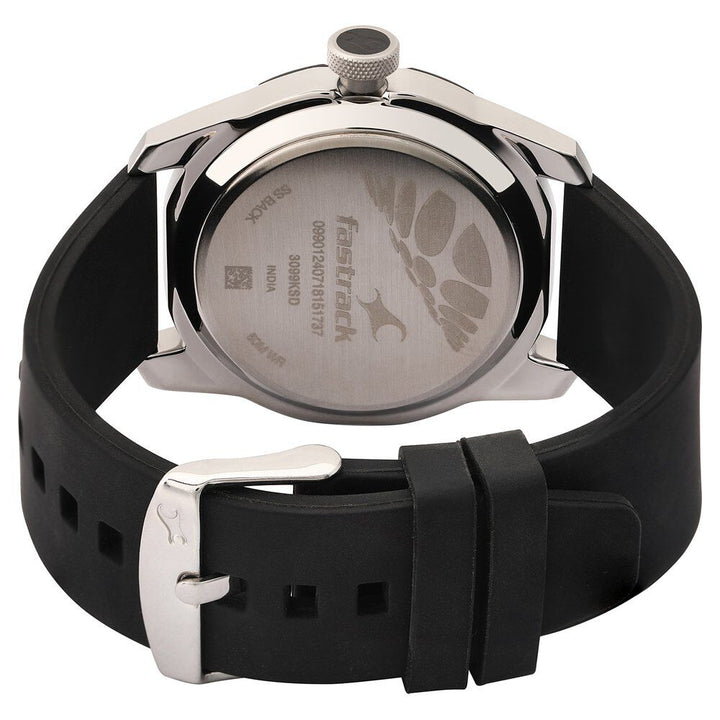 Fastrack Quartz Analog Green Dial Plastic Strap Watch for Guys NS3099SP06