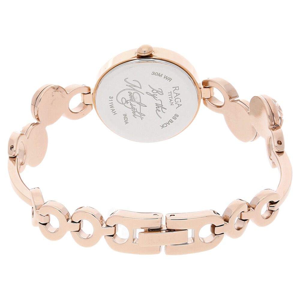 Titan Raga Moonlight Mother of Pearl Dial Women Watch With Metal Strap NS311WM04