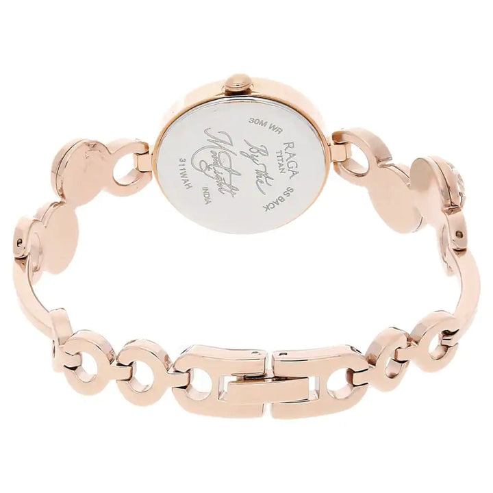 Titan Raga Moonlight Mother of Pearl Metal Strap  watch NN311WM04 (DE976)