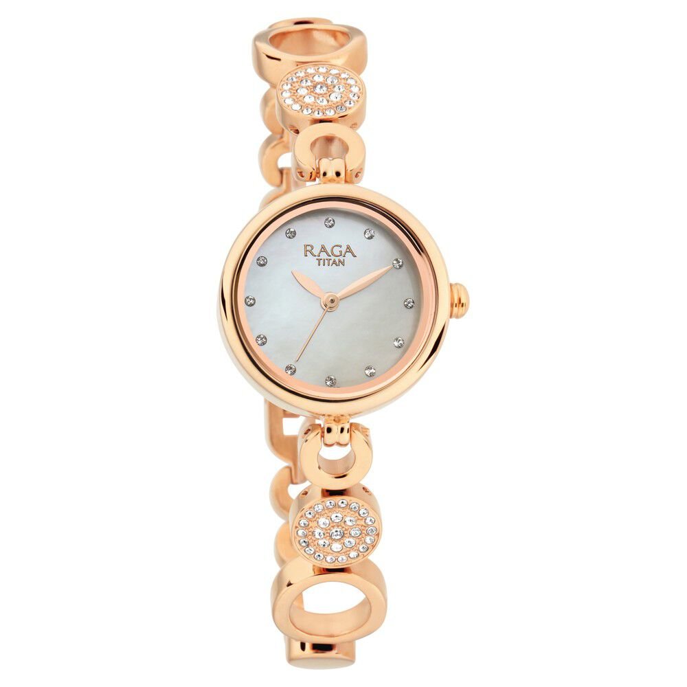 Titan Raga Mother of Pearl Dial Women Watch With Metal Strap - The Watch Factory ®