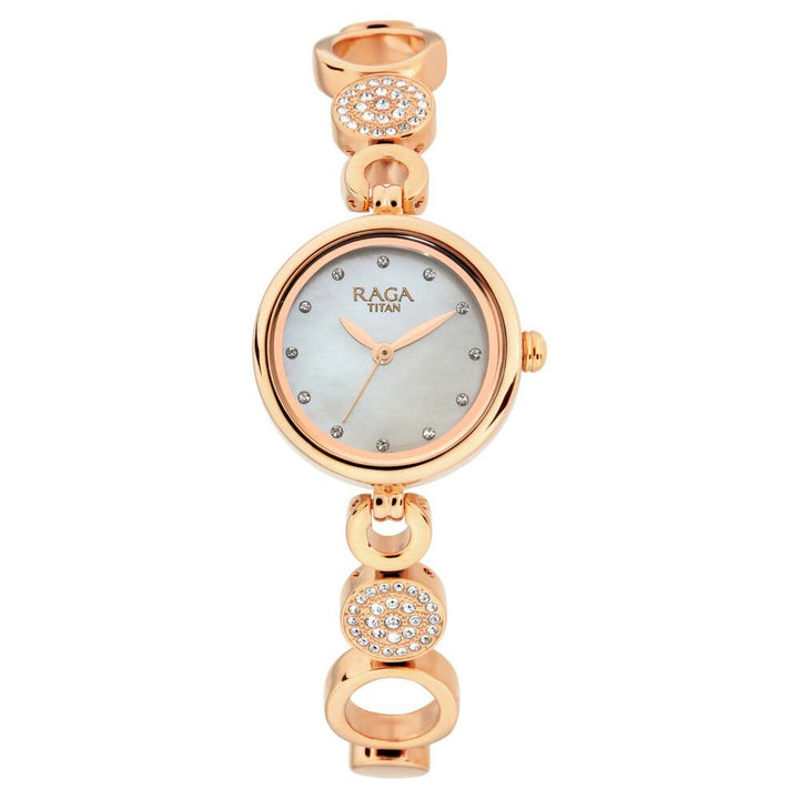 Titan Raga Mother of Pearl Dial Women Watch With Metal Strap - The Watch Factory ®