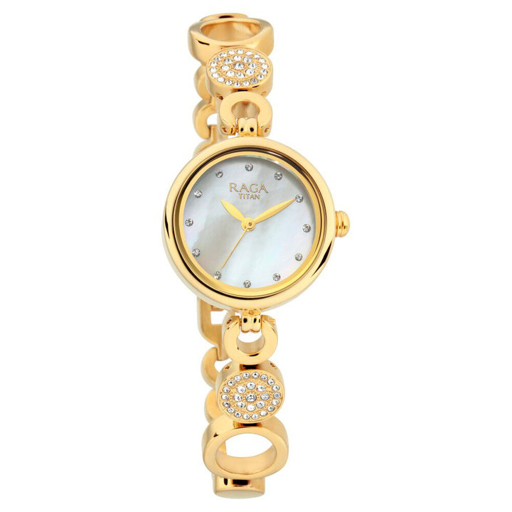 Titan Raga Mother of Pearl Dial Women Watch With Metal Strap NS311YM16