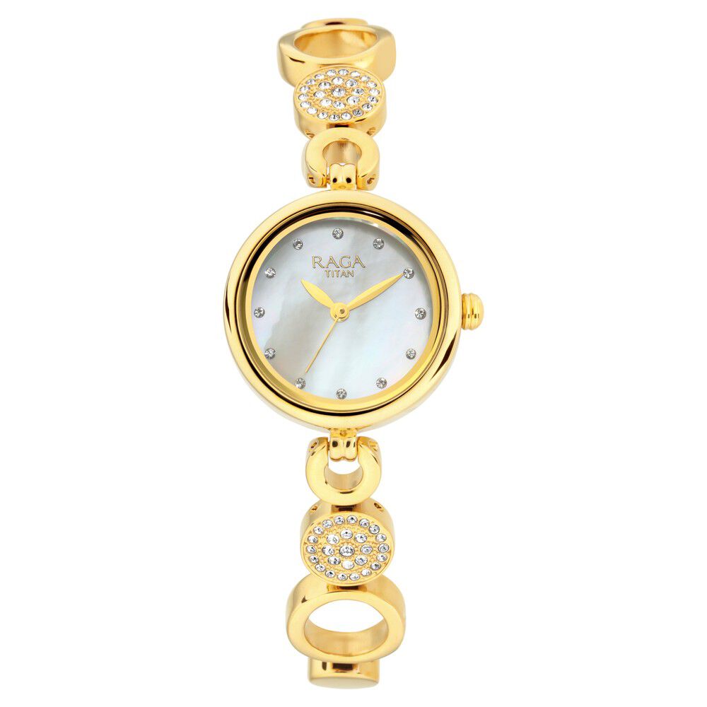 Titan Raga Mother of Pearl Dial Women Watch With Metal Strap NS311YM16