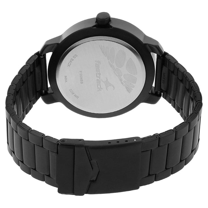 Fastrack Quartz Analog Brown Dial Stainless Steel Strap Watch for Guys NR3120NM02