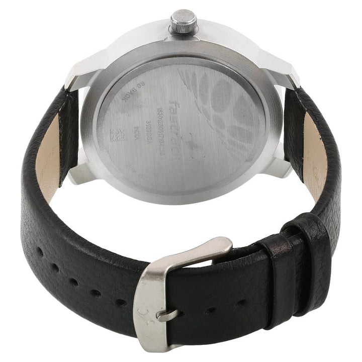 Fastrack Quartz Analog Black Dial Leather Strap Watch for Guys NS3120SL02