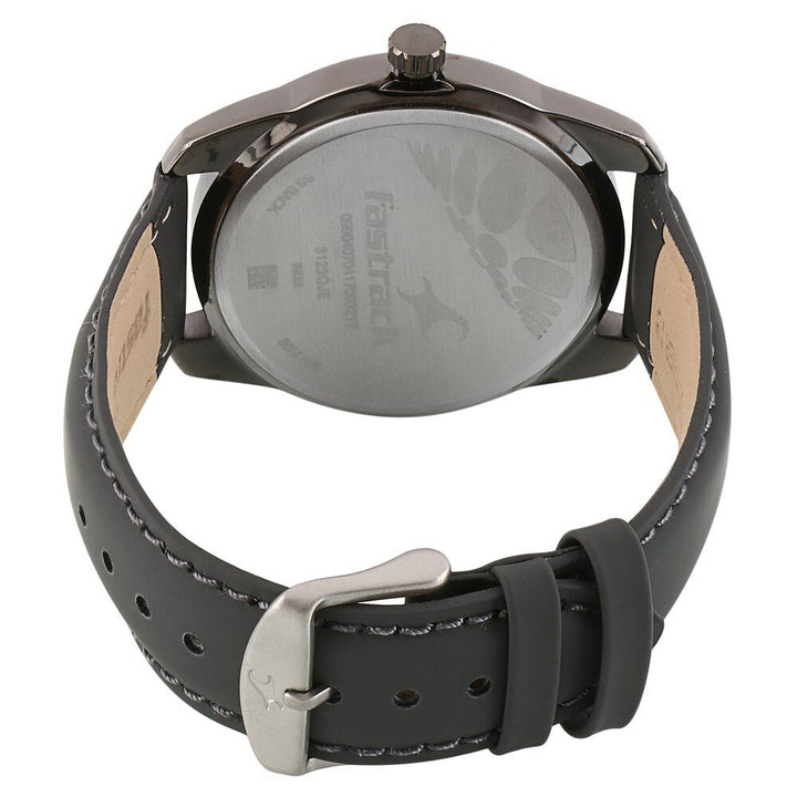 Fastrack All Nighters Quartz Analog Black Dial Leather Strap Watch for Guys NS3123QL01