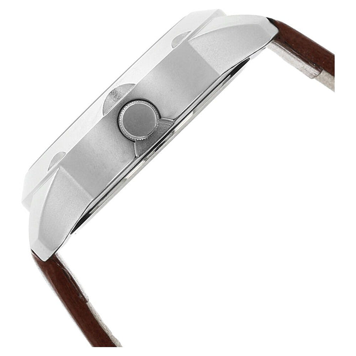 Fastrack Quartz Analog Silver Dial Leather Strap Watch for Guys NS3123SL02