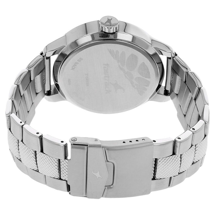 Fastrack Motorheads Quartz Analog Grey Dial Stainless Steel Strap Watch for Guys NK3159SM01