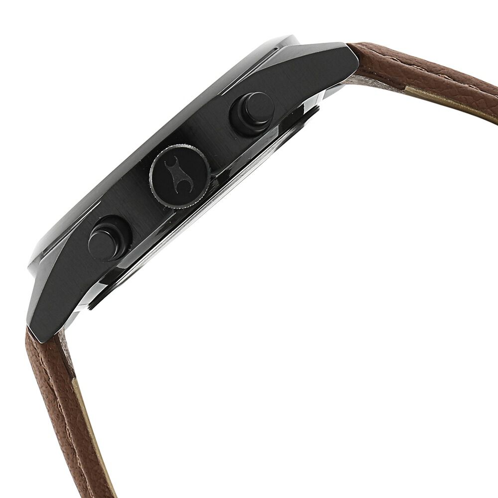 Fastrack All Nighters Quartz Multifunction Black Dial Leather Strap Watch for Guys NS3165NL01