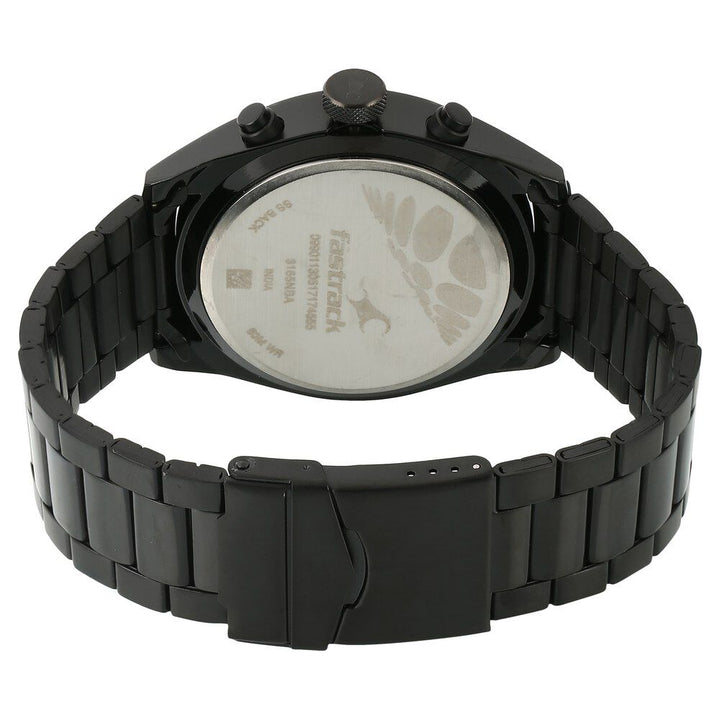 Fastrack All Nighters Quartz Multifunction Brown Dial Metal Strap Watch for Guys NS3165NM01