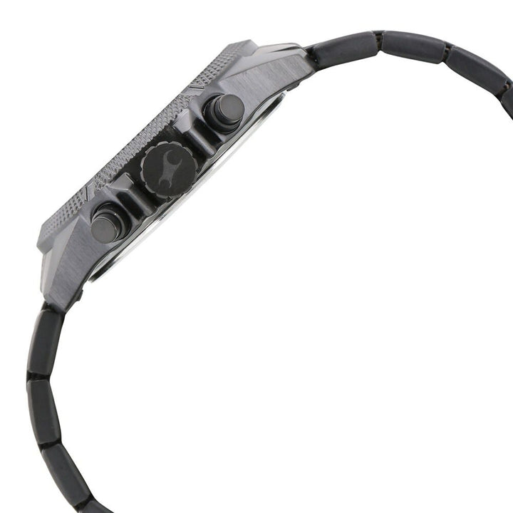 Fastrack Loopholes Quartz Multifunction Black Dial Stainless Steel Strap Watch for Guys NR3169NM01