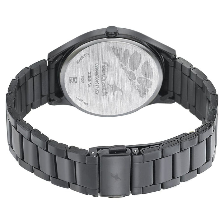 Fastrack Space Rover Quartz Analog Brown Dial Stainless Steel Strap Watch for Guys NS3184NM01