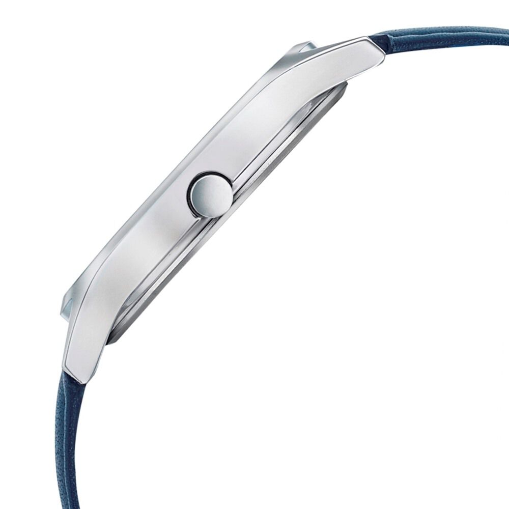 Fastrack Space Rover Quartz Analog Green Dial Leather Strap Watch for Guys NP3184SL04