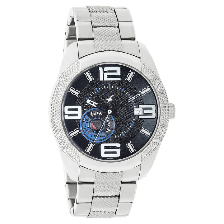 Fastrack Denim Quartz Analog Black Dial Stainless Steel Strap Watch for Guys NP3187SM01
