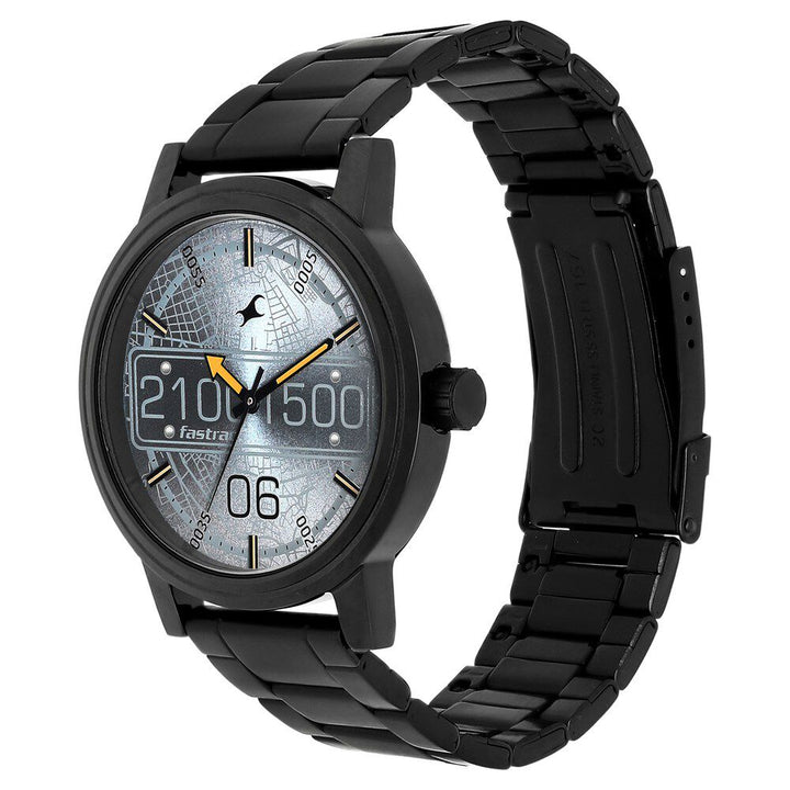 Fastrack Road Trip Quartz Analog Grey Dial Stainless Steel Strap Watch for Guys NP3199NM04