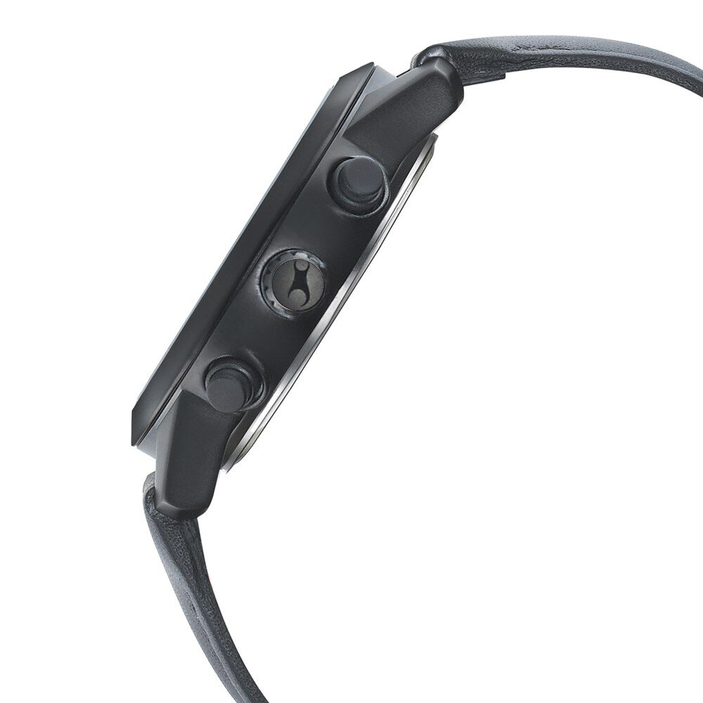 Fastrack Go Skate Quartz Multifunction Black Dial Leather Strap Watch for Guys NS3216NL01