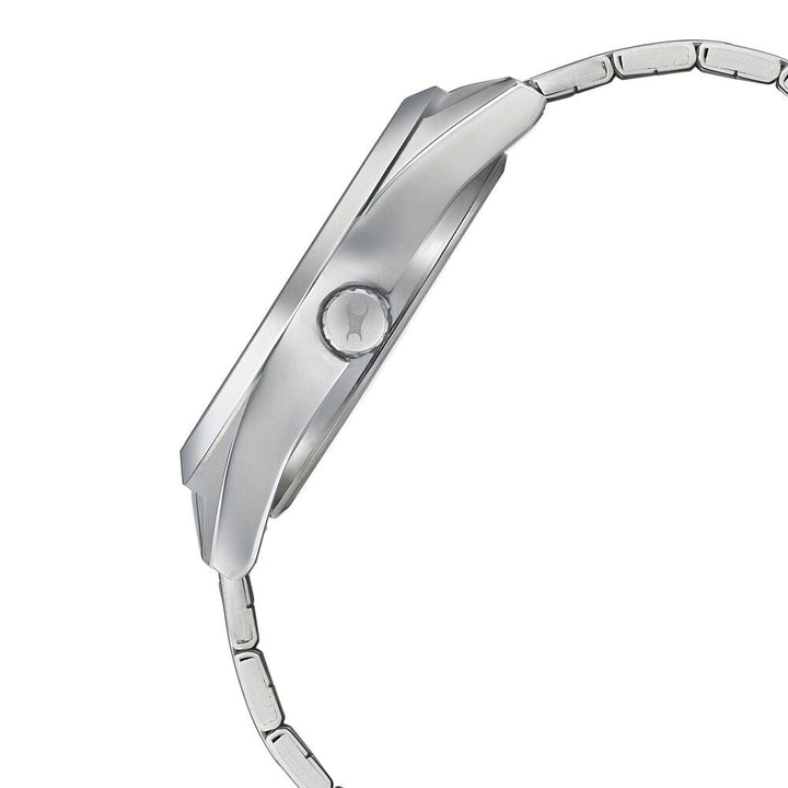 Fastrack Go Skate Quartz Analog with Date Black Dial Stainless Steel Strap Watch for Guys NS3218SM02