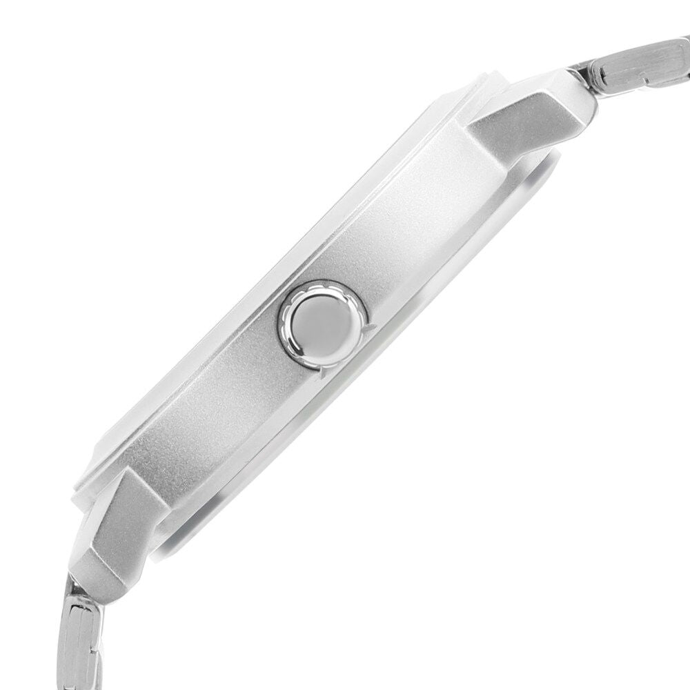 Fastrack Quartz Analog Silver Dial Stainless Steel Strap Watch for Guys NS3222SM01