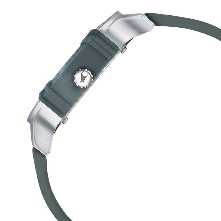 Fastrack Dial It Up Quartz Multifunction Green Dial Leather Strap Watch for Guys 3223KL02