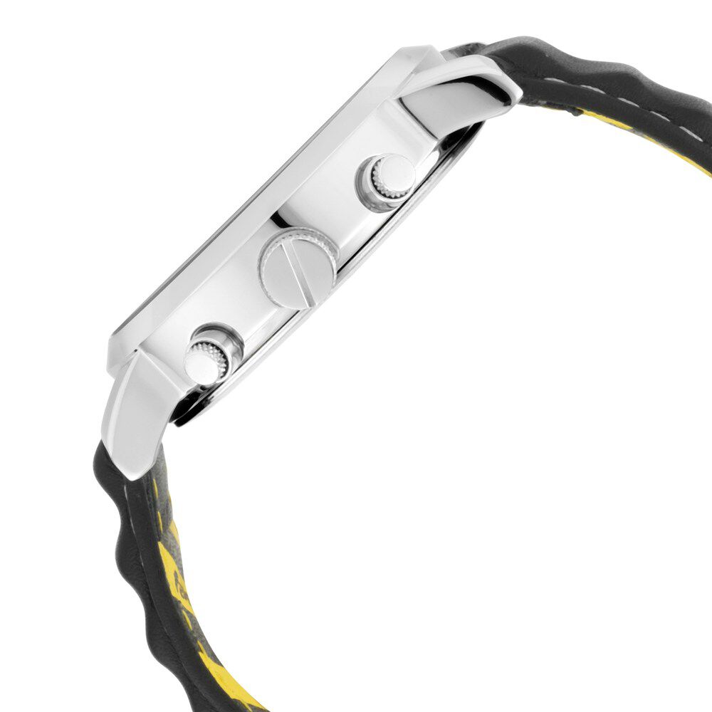 Fastrack Fastfit Quartz Multifunction Black Dial Leather Strap Watch for Guys NS3227SL01