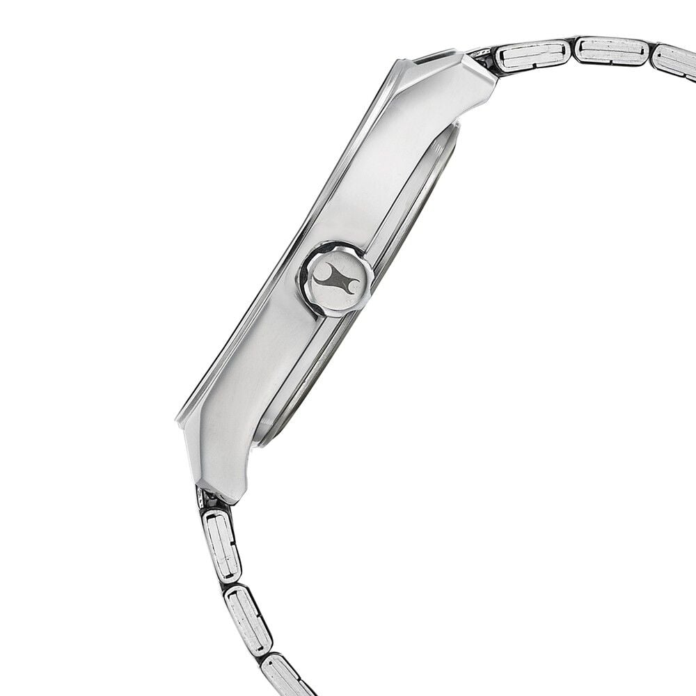 Fastrack Sunburn Quartz Analog Black Dial Stainless Steel Strap Watch for Guys NP3234SM01