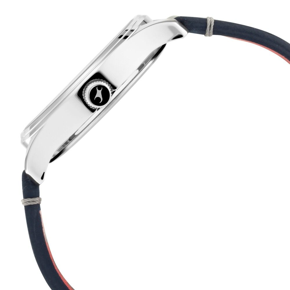 Fastrack I Love Me Quartz Analog Silver Dial Leather Strap Watch for Guys NR3236SL01