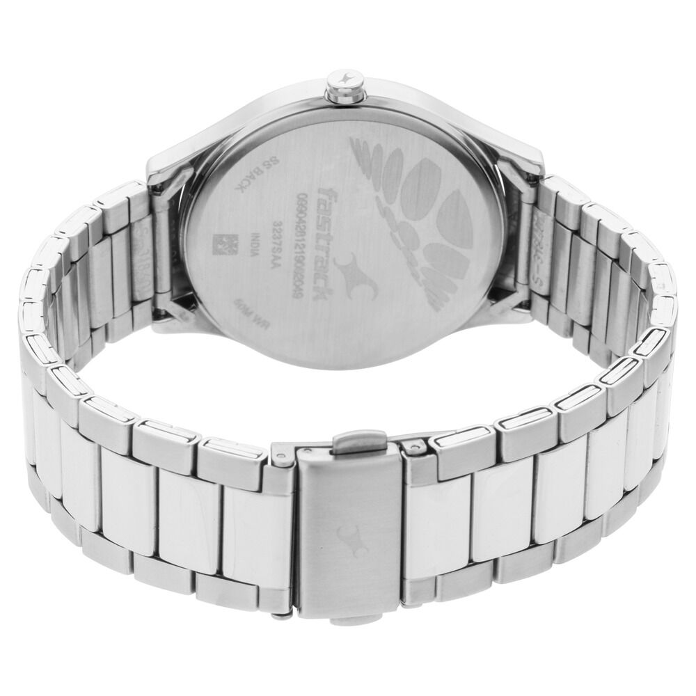 Fastrack Tripster Quartz Analog Blue Dial Stainless Steel Strap Watch for Guys NR3237SM01