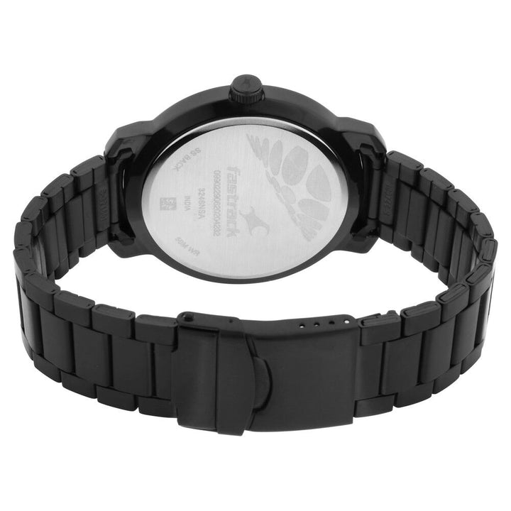 Fastrack Bare Basics Quartz Analog with Date Blue Dial Stainless Steel Strap Watch for Guys NR3246NM01