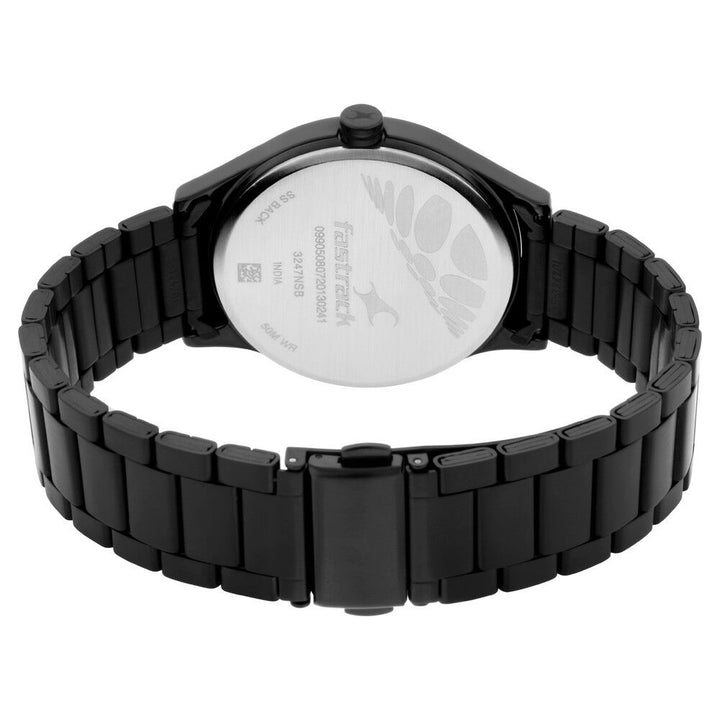 Fastrack Bare Basics Quartz Analog Golden Dial Stainless Steel Strap Watch for Guys NP3247NM01