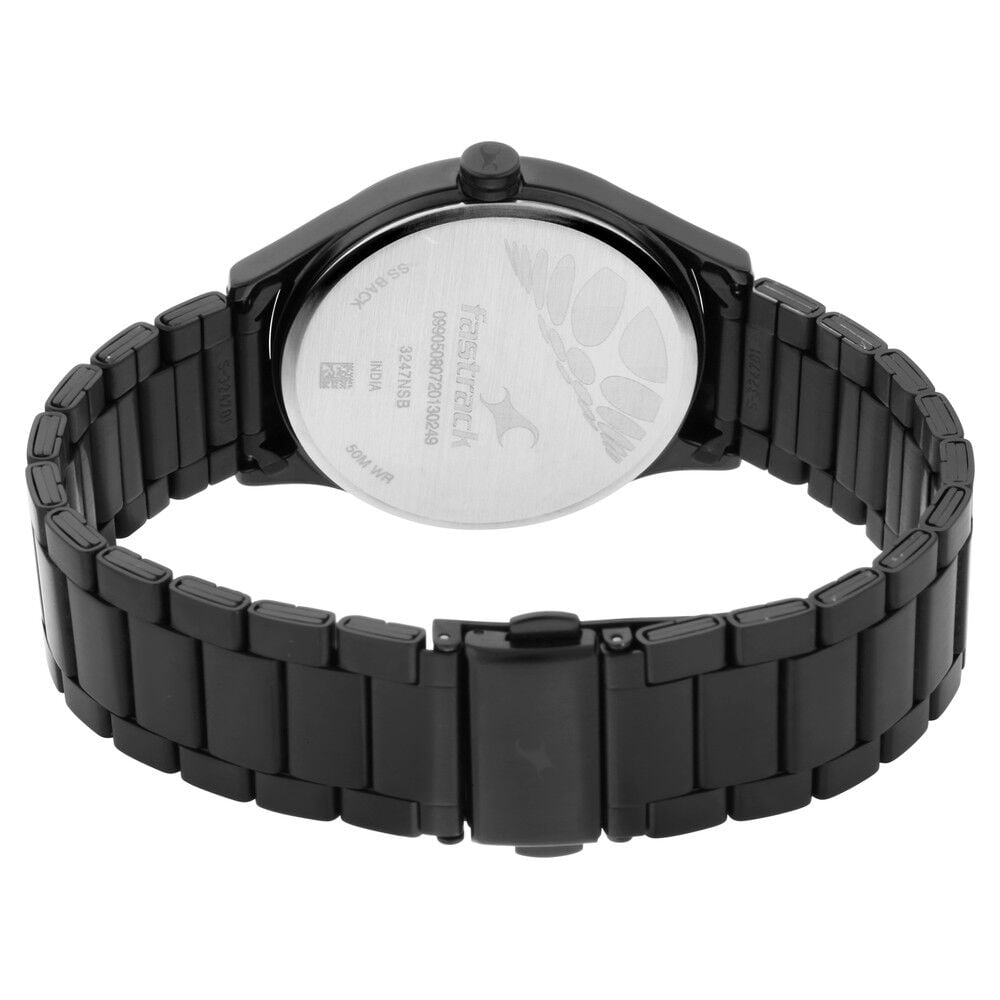 Fastrack Bare Basics Quartz Analog Grey Dial Stainless Steel Strap Watch for Guys NS3247NM02