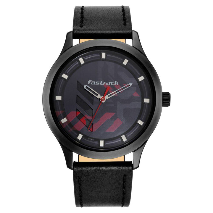 Fastrack Gamify Quartz Analog Grey Dial Leather Strap Watch for Guys NS3250NL01