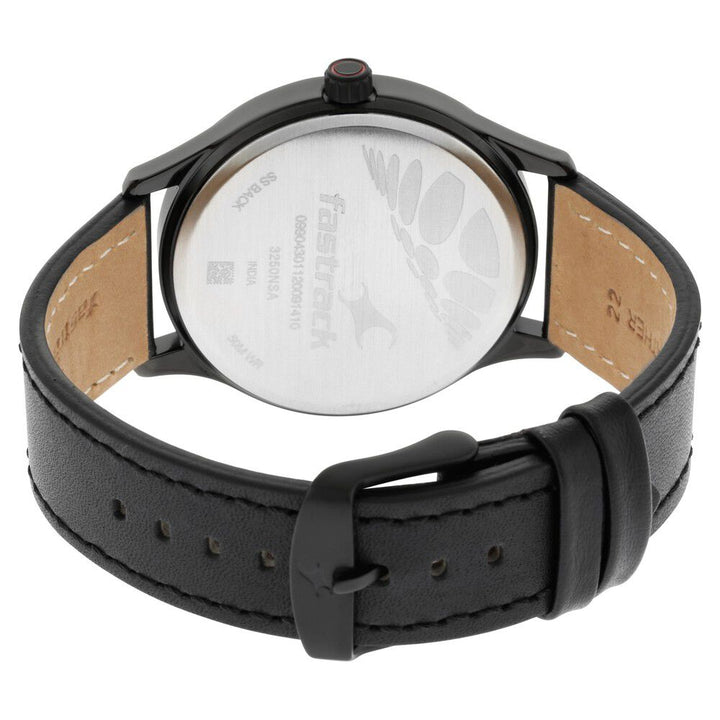 Fastrack Gamify Quartz Analog Grey Dial Leather Strap Watch for Guys NS3250NL01