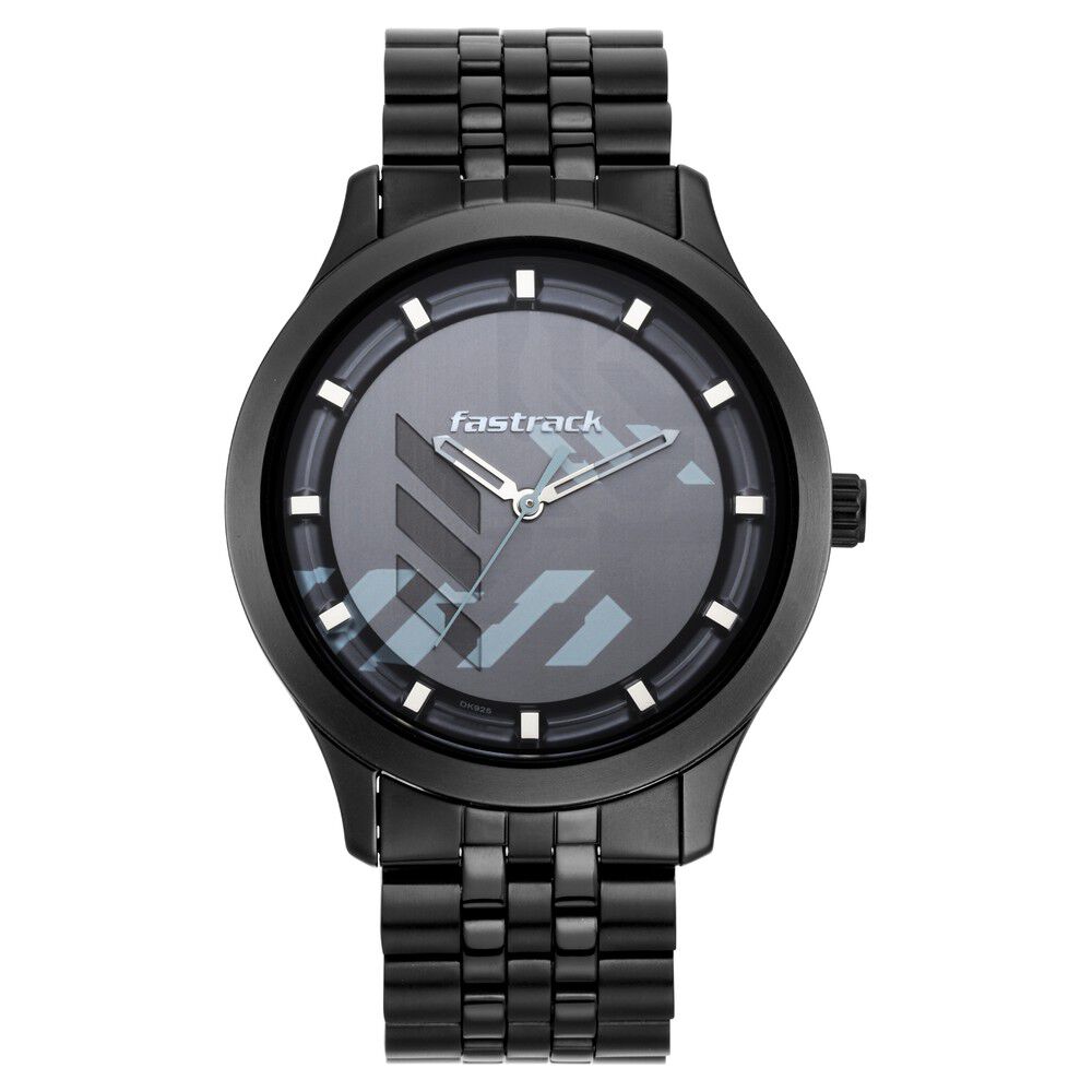 Fastrack Gamify Quartz Analog Grey Dial Metal Strap Watch for Guys NR3250NM01