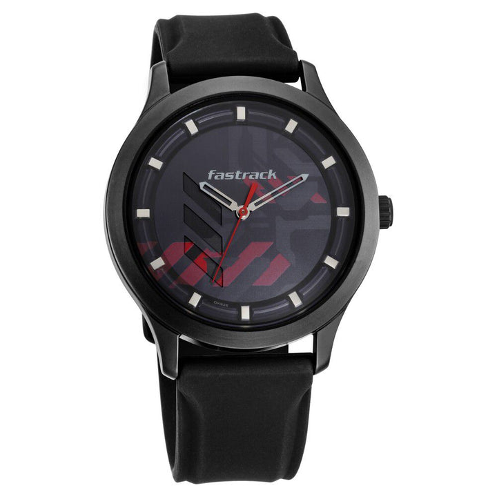 Fastrack Gamify Quartz Analog Grey Dial Silicone Strap Watch for Guys NS3250NP01
