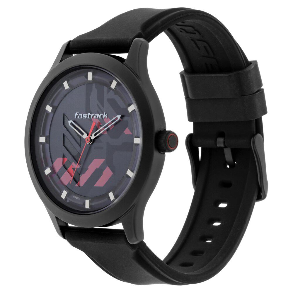 Fastrack Gamify Quartz Analog Grey Dial Silicone Strap Watch for Guys NS3250NP01