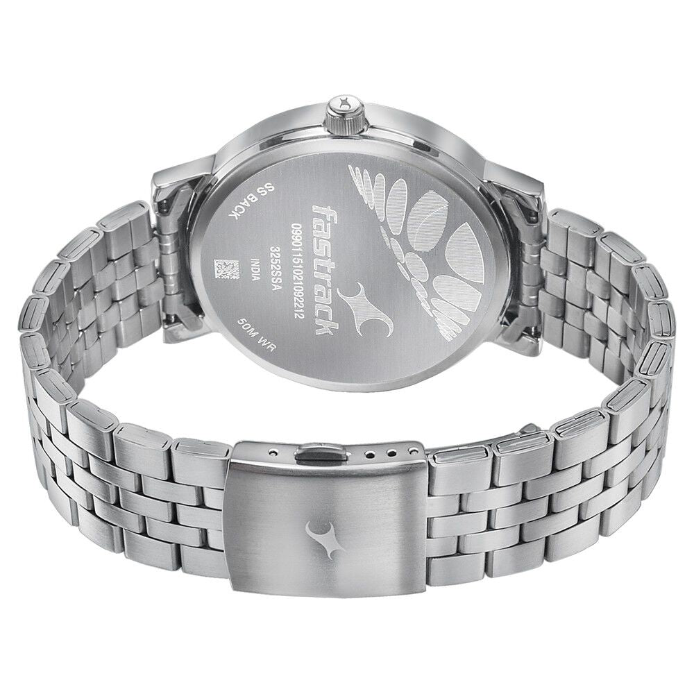Fastrack Dial It Up Quartz Multifunction Grey Dial Stainless Steel Strap Watch for Guys 3252SM01