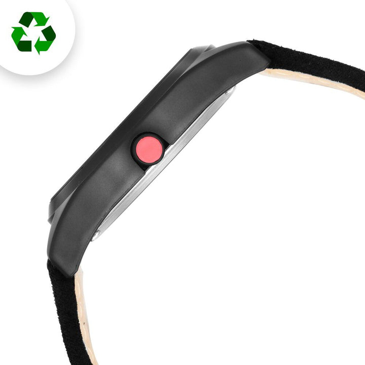 Fastrack Revibe Quartz Multifunction Black Dial Fabric Strap Watch for Guys 3256PF02