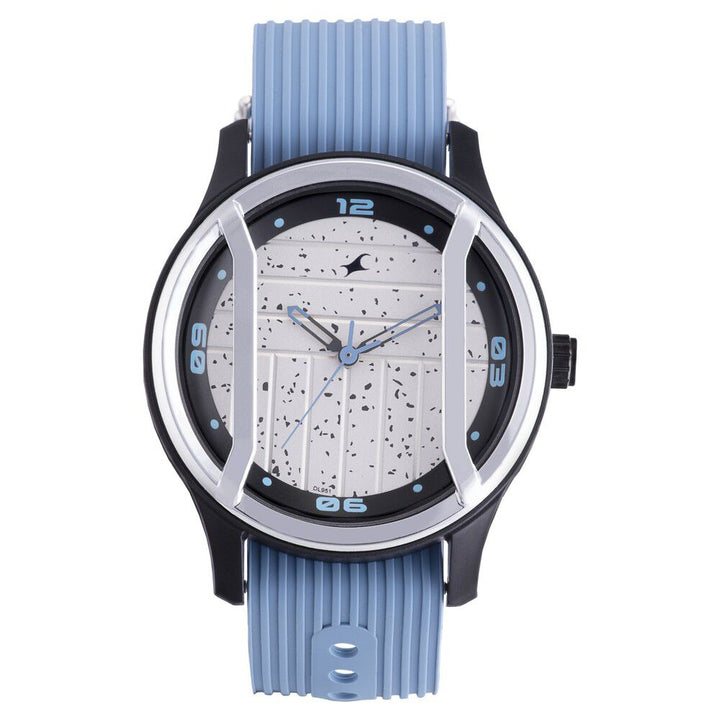 Fastrack Urban Bounce Quartz Analog Grey Dial Silicone Strap Watch for Guys 3265PP02