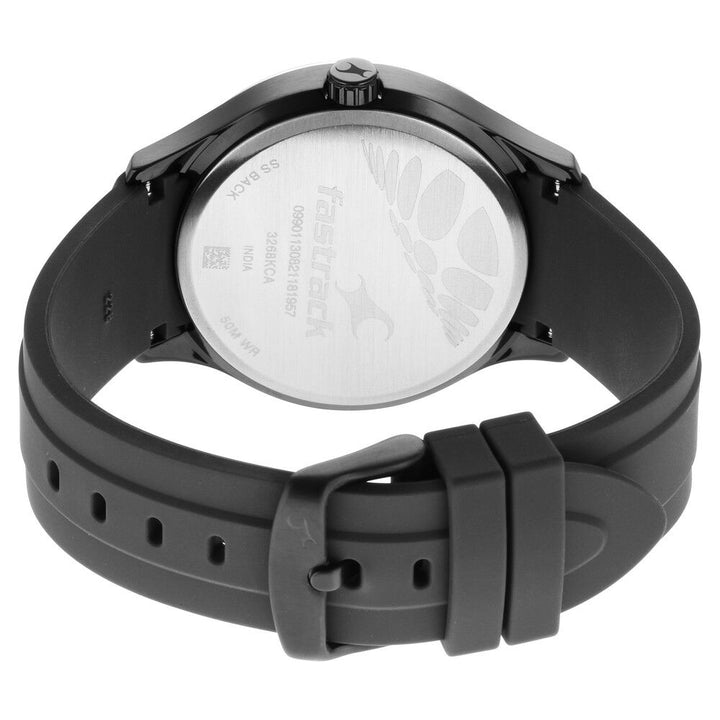 Fastrack Urban Bounce Quartz Analog Black Dial Silicone Strap Watch for Guys 3268KP01