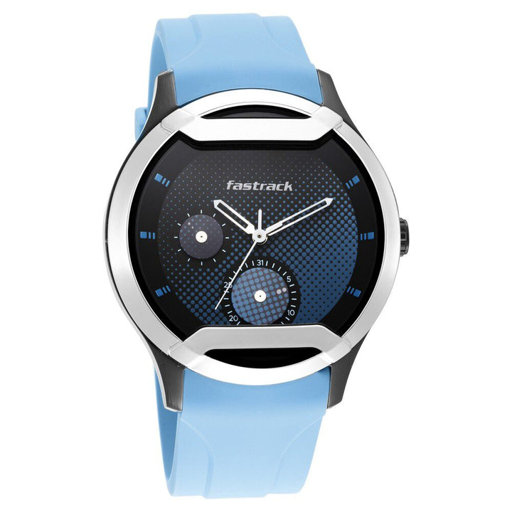 Fastrack Urban Bounce Quartz Analog Black Dial Silicone Strap Watch for Guys 3268KP02