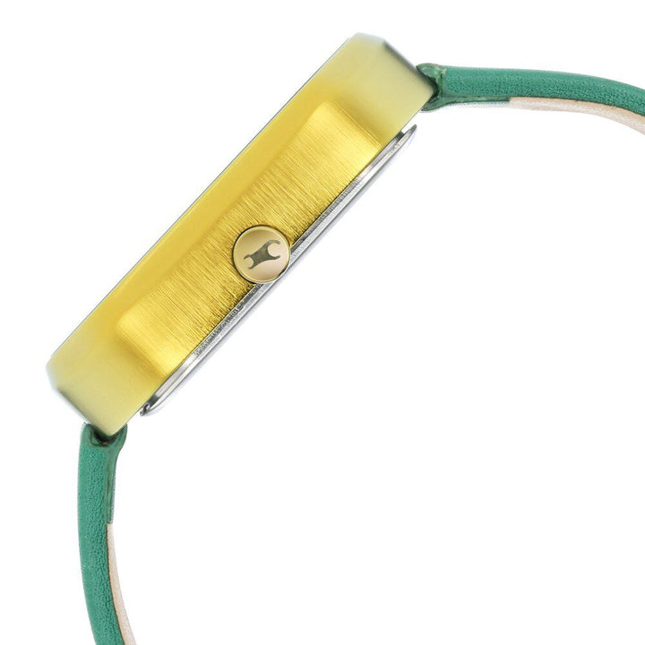 Fastrack After Dark Quartz Analog Green Dial Leather Strap Watch for Guys NR3272QL01