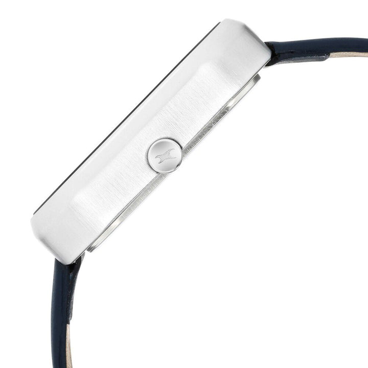 Fastrack After Dark Blue Dial Leather Strap Watch for Guys NS3272SL01