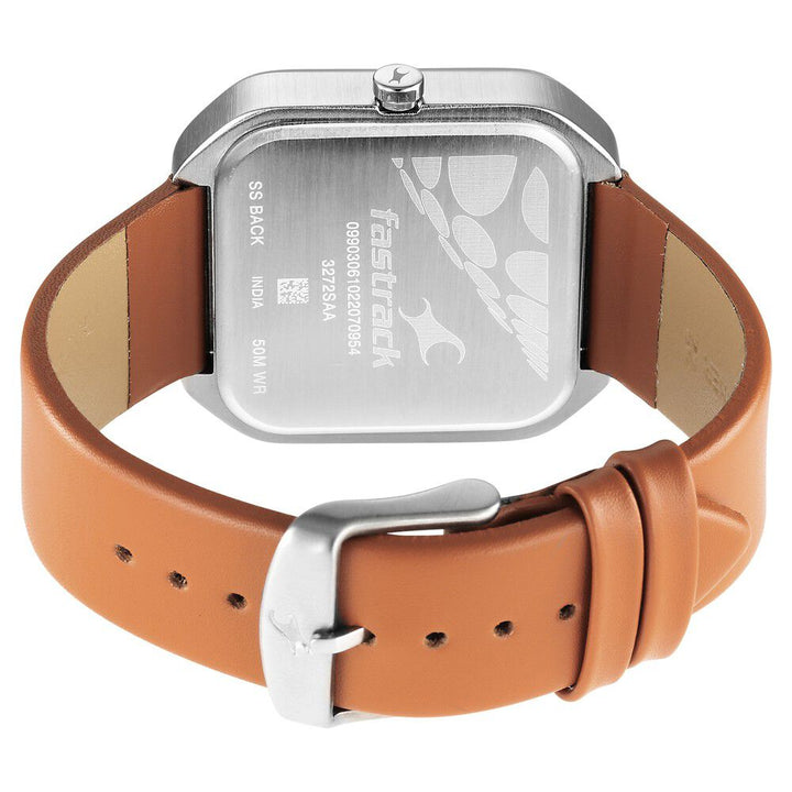 Fastrack After Dark Blue Dial Leather Strap Watch for Guys NS3272SL03