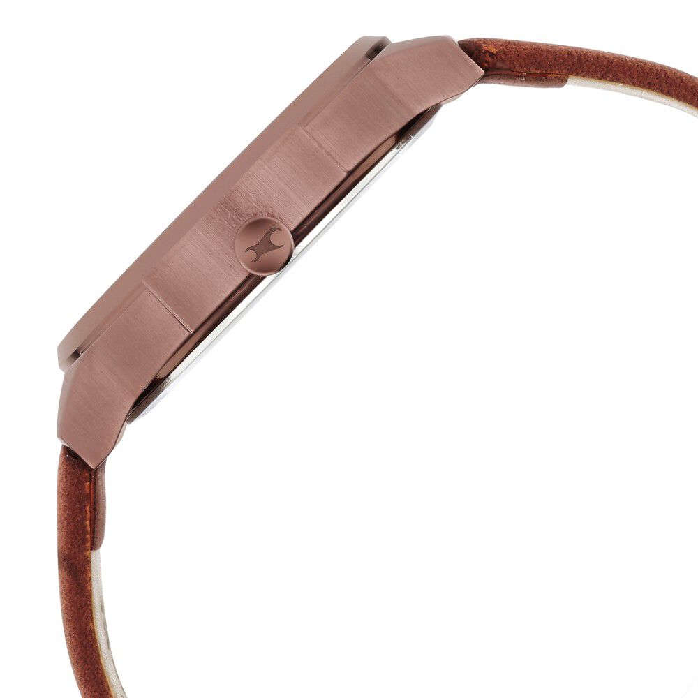 Fastrack After Dark Black Dial Leather Strap Watch for Guys NS3273QL01