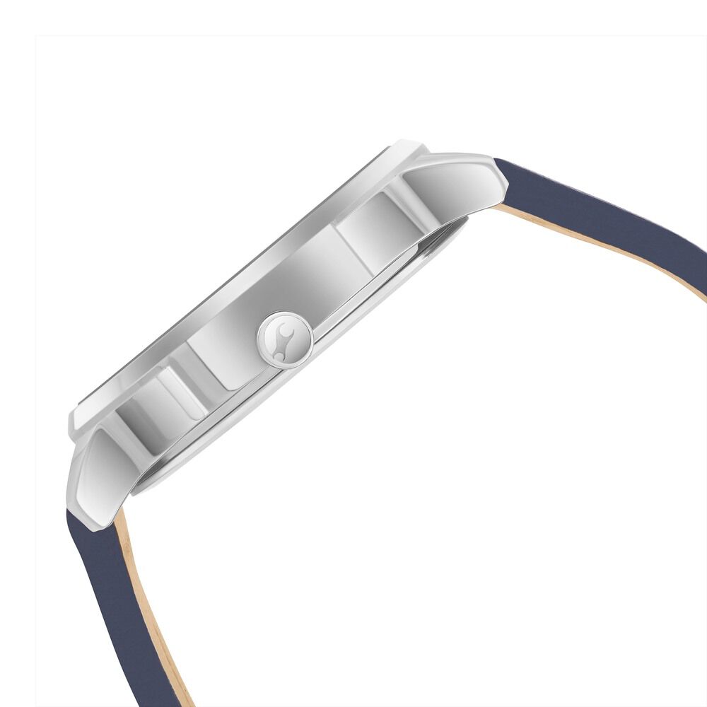 Fastrack MetaWe Quartz Analog Blue Dial Leather Strap Watch For Guys 3273SL03