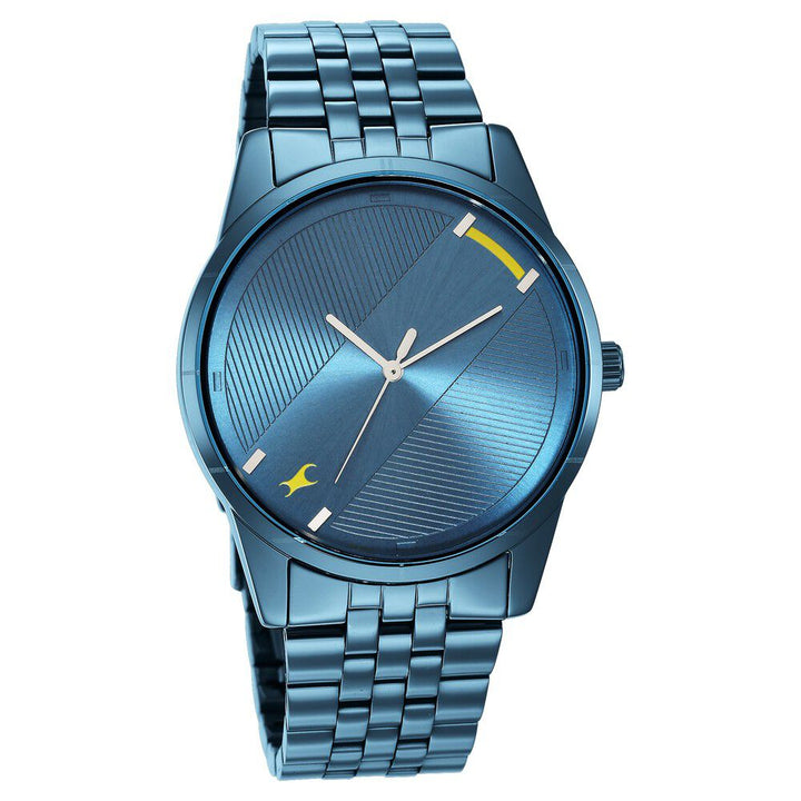 Fastrack Stunners Quartz Analog Blue Dial Metal Strap Watch for Guys NR3277QM01